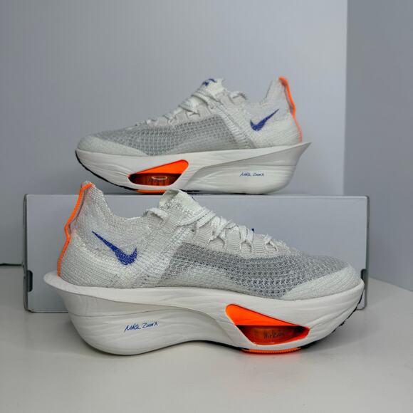 Nike Air Zoom Alphafly Next% 3 FP White Orange Size 5.5 Women - Picture 2 of 8
